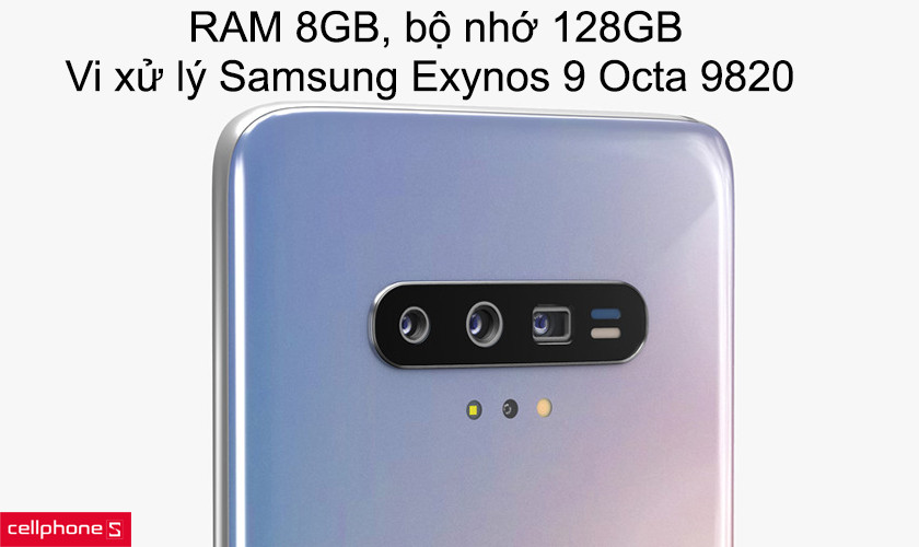 RAM 8GB, bộ nhớ trong 128GB, vi xử lý Samsung Exynos 9 Octa 9820