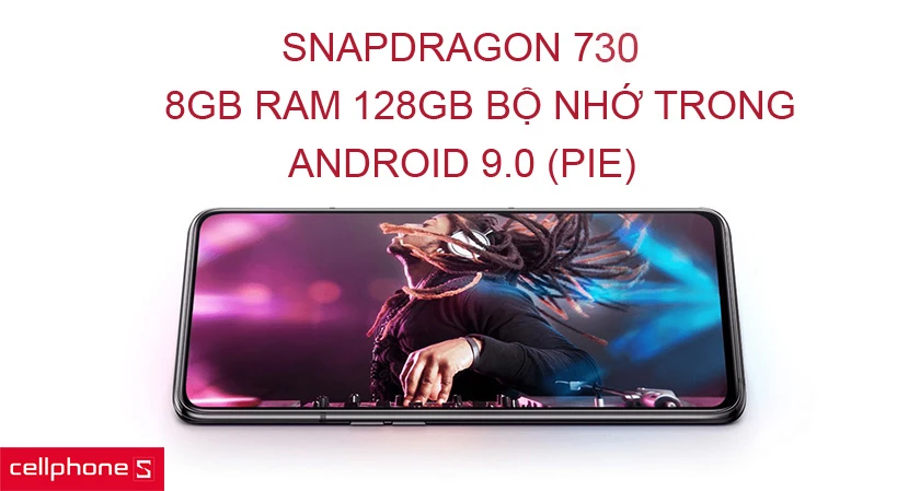 Hiệu năng mạnh mẽ với con chip Snapdragon 710, 6GB RAM