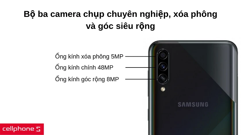 Chụp hình họa sắc đường nét với cỗ phụ vương camera sau 48MP, selfie tuyệt đẹp mắt với camera trước 32MP