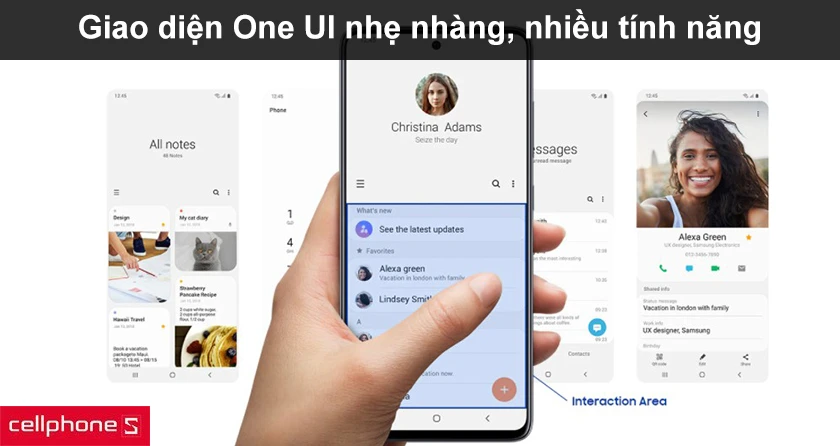 Giao diện One UI nhẹ nhàng, công nghệ bảo mật đa lớp Samsung Knox