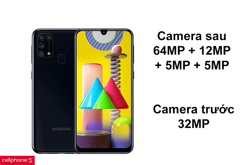 Camera sau độ phân giải lên đến 64MP, camera trước 32MP siêu sắc nét