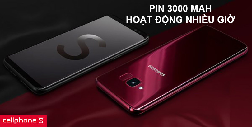 Pin 3000 mAh, hoạt động nhiều giờ