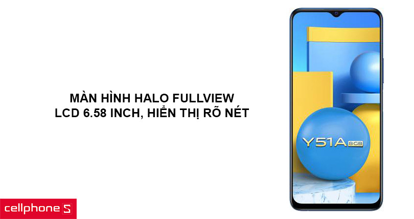 Màn hình Halo FullView IPS LCD 6.58 inch, hiển thị rõ nét