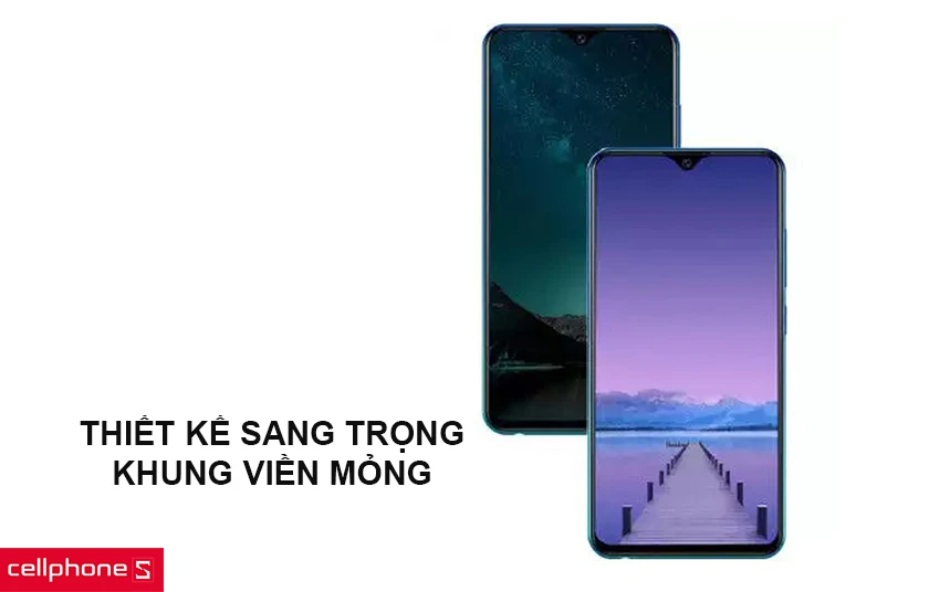 Thiết kế mặt lưng sang trọng, khung viền mỏng