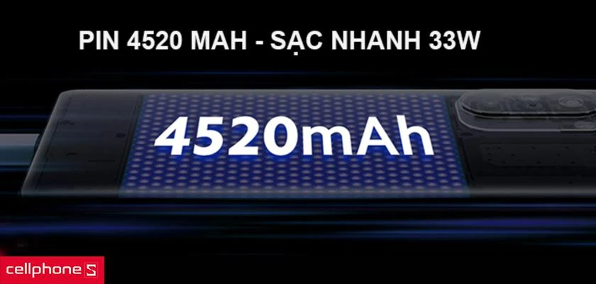 Pin cực khủng 4520 mAh, sạc nhanh 67W