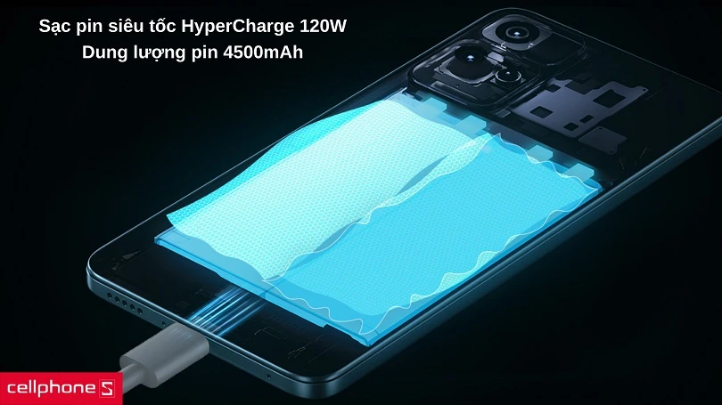 Sạc pin siêu tốc 67W cho dung lượng pin 4500mAh