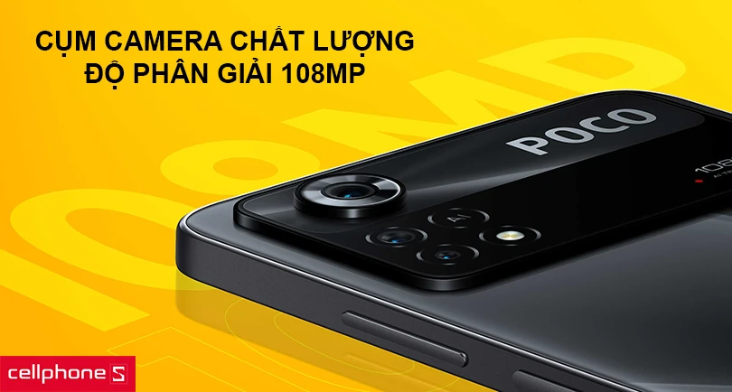 Cụm camera chất lượng với độ phân giải 108MP