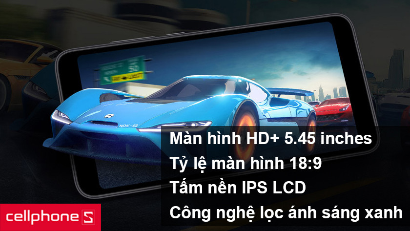 Màn hình 5.45 inches, độ phân giải HD+ và tấm nền IPS LCD cho khả năng hiển thị chi tiết