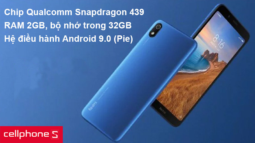 Cấu hình tốt với RAM 2GB, chip Snapdragon 439 8 nhân