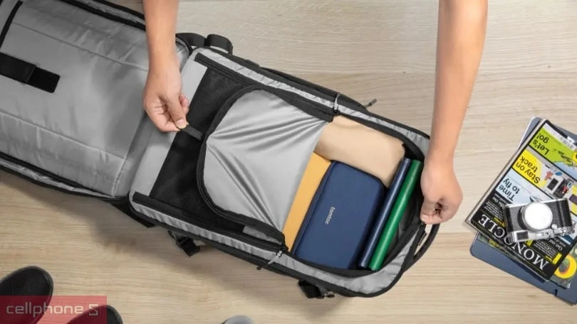 Dung tích balo laptop Tomtoc Navigator Travel Backpack T67M1D1 17 inch