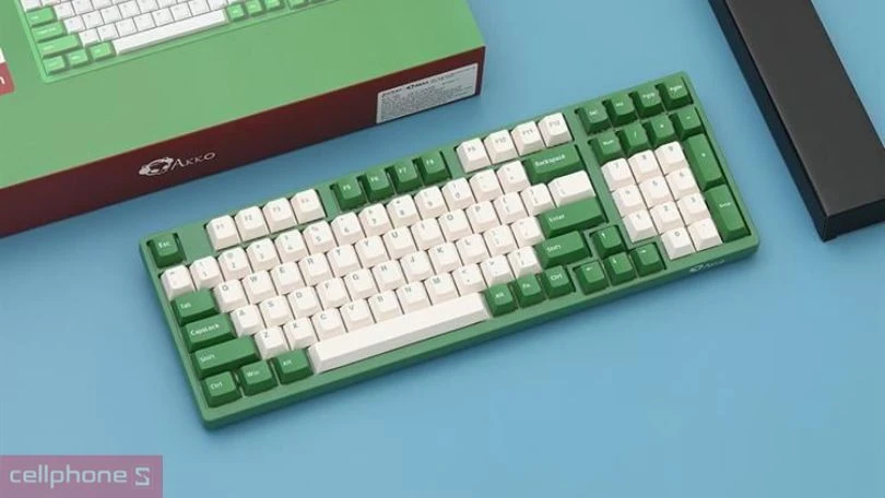 Thiết kế, đèn nền bàn phím cơ có dây AKKO 3098S Matcha Red Bean V3