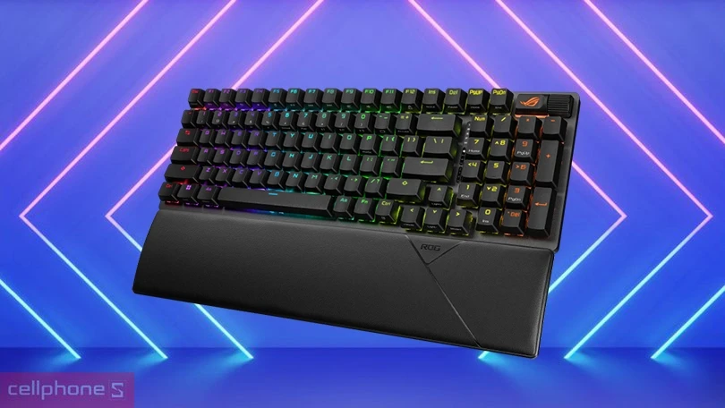 Switch, keycap của bàn phím Gaming Asus ROG Strix Scope II 96 Wireless Đen