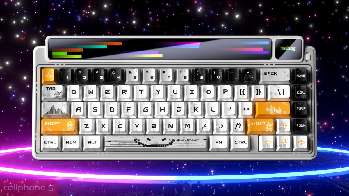 Keycap, switch hiện đại của bàn phím cơ không dây Aula AMG65 trắng