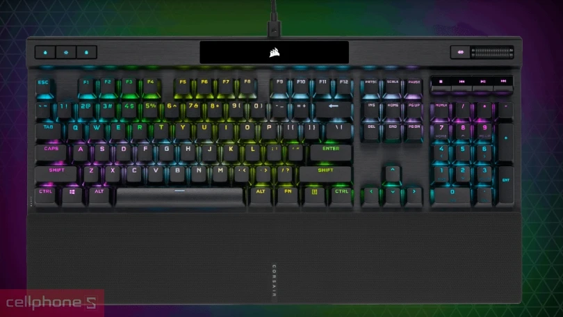 Thiết kế bàn phím Gaming Corsair K70 PRO BLK-MX SPEED-RGB