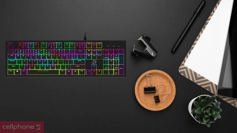 Thiết kế, đèn nền bàn phím cơ có dây Dareu EK1280 V2 RGB LED
