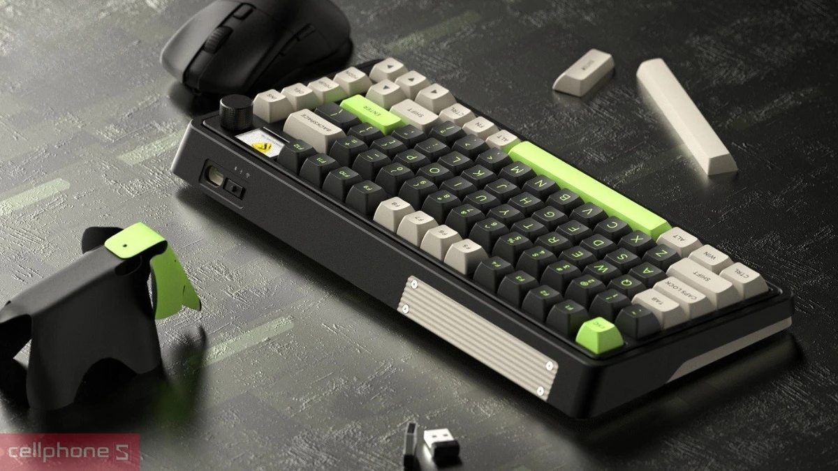 Thiết kế, đèn nền của bàn phím cơ không dây FL-Esports CMK75 Desert Grey