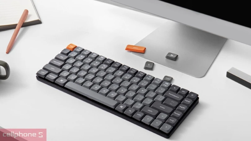 Keycap, switch của bàn phím không dây Keychron K3 Max Gateron RGB Backlight K3M xám