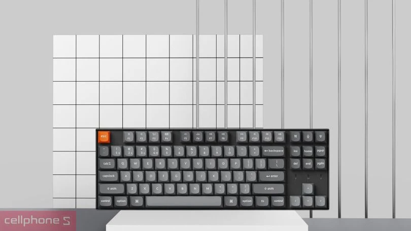 Thiết kế bàn phím không dây Keychron K8 Max White Backlight K8M đen