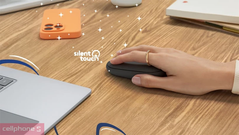 Chuột không dây Bluetooth Logitech Pebble M350S - Kiểu dáng hiện đại, nhấp chuột im lặng