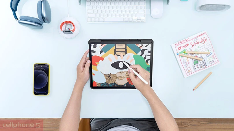Đánh giá bao da iPad Pro 12.9 Tomtoc từ tính đa góc SMAR-TRI B0204D1