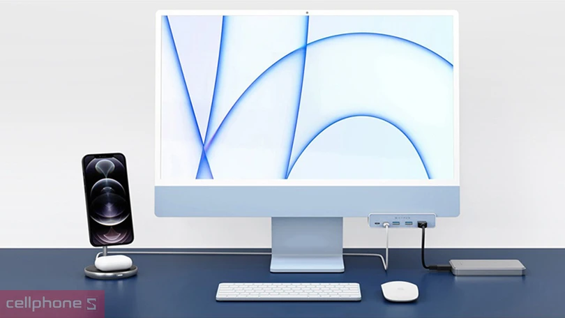 Tốc độ hub chuyển đổi chuyên dụng iMac 24 inch Hyperdrive 5-in-1 USB-C