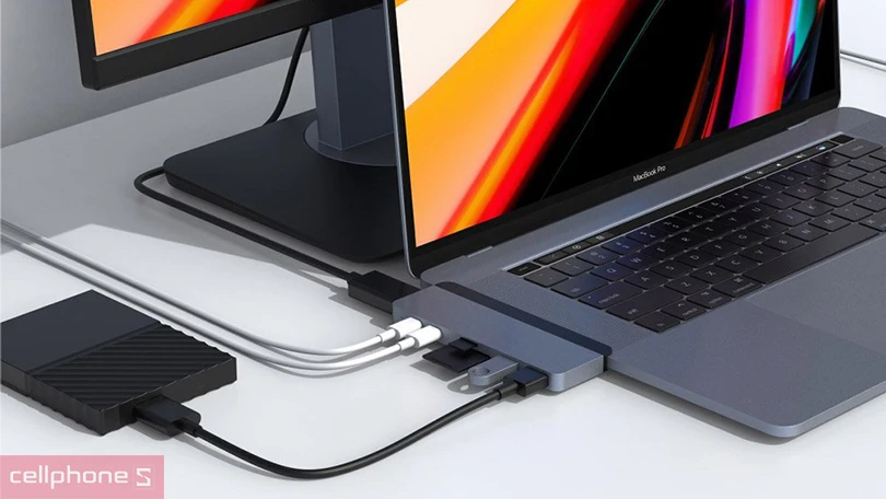 Tốc độ Hub chuyển đổi HyperDrive Duo 7-in-2 4K60Hz 