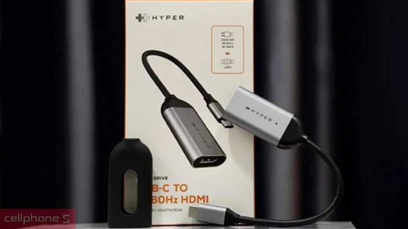 Thiết kế Hub chuyển đổi HyperDriver USB-C to 8K 60Hz / 4K 144HZ HD-H8K