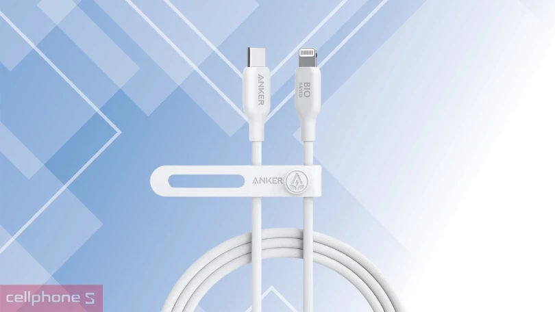 Cáp Type-C to Lightning 542 1.8m TPE BIO-BASED A80B2 - Hỗ trợ sạc nhanh chóng, thân thiện môi trường