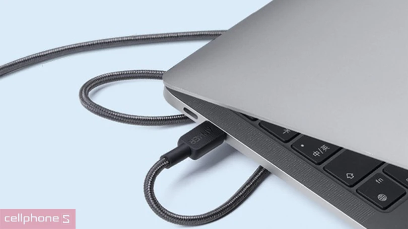 Thiết kế cáp Type-C to Type-C Anker 322 A81F6 Nylon 1.8m