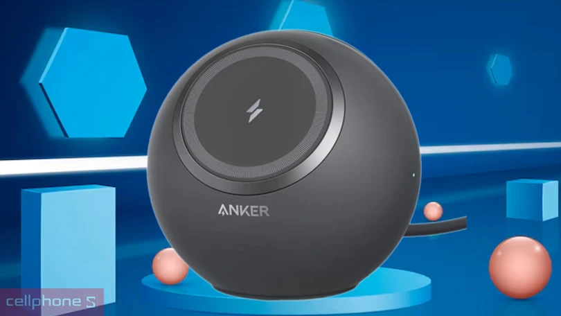 Đế sạc Anker không dây kiêm ổ cắm 65W A9137