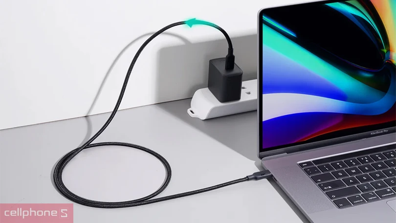 Độ bền cáp Aukey CB-CD21 C-C Chip E PD 100W UDDB 3.1 Gen2 1.2m