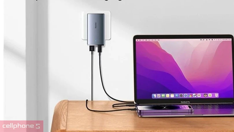 Củ sạc nhanh Baseus GaN5 Pro Ultra-Slim 65W Type C + USB A - Củ sạc mạnh mẽ, đa năng và tiện lợi