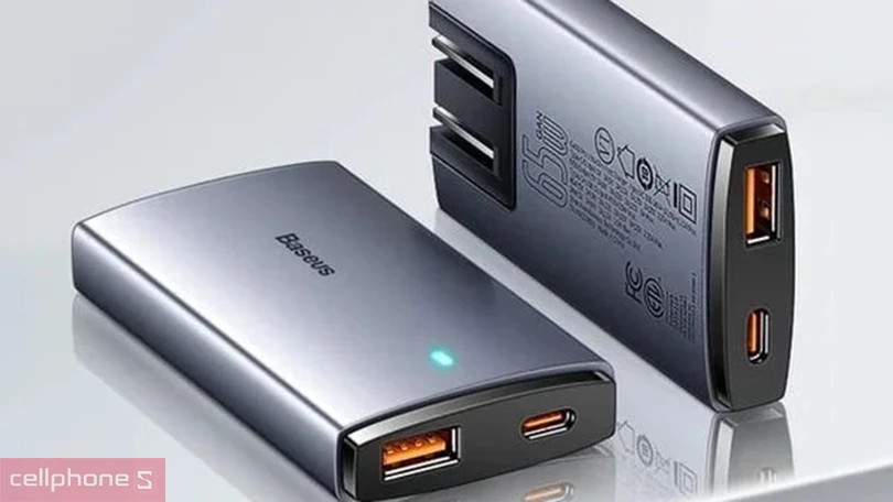 Củ sạc nhanh Baseus GaN5 Pro Ultra-Slim 65W Type C + USB A - Củ sạc mạnh mẽ, đa năng và tiện lợi