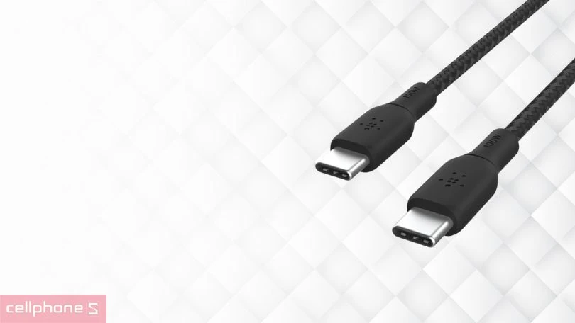 Thiết kế cáp Belkin USB Type C to C 100W 2m vỏ dù
