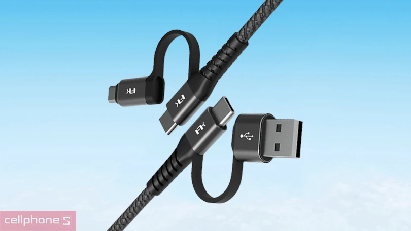 Cáp sạc nhanh Android Multi Plug Feeltek 2m
