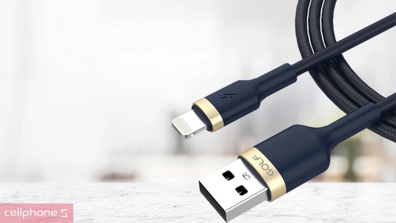 Cáp Golf USB-A to Micro 3A GC-71M dây dù 1M