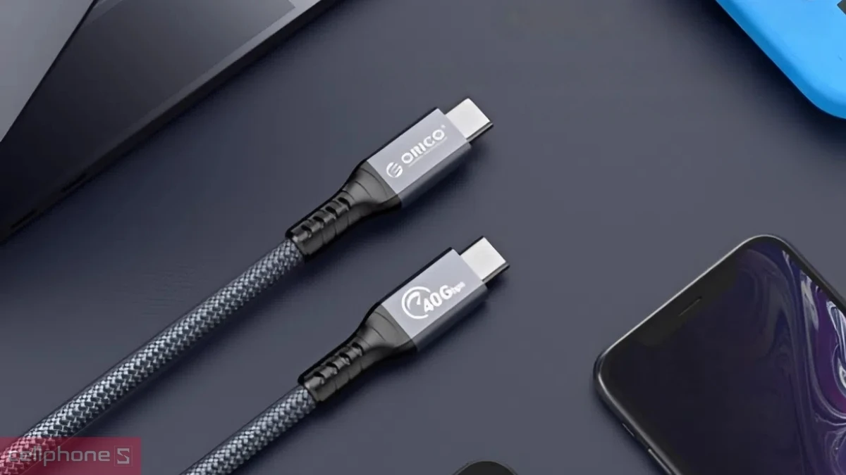 Thiết kế Cáp chuyển đổi Thunderbolt 4 ORICO TBZ4-08-GY 0.8m