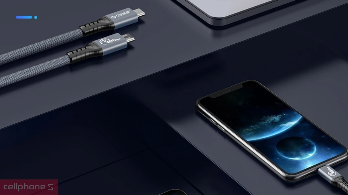 Tốc độ Cáp chuyển đổi Thunderbolt 4 ORICO TBZ4-08-GY 0.8m