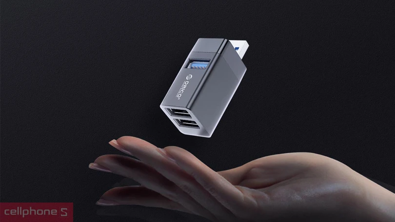 Hub chuyển đổi USB 3.0 Orico Mini-U32L-BK-BP 4 in 1 - Thiết kế nhỏ gọn, tốc độ truyền tải siêu nhanh