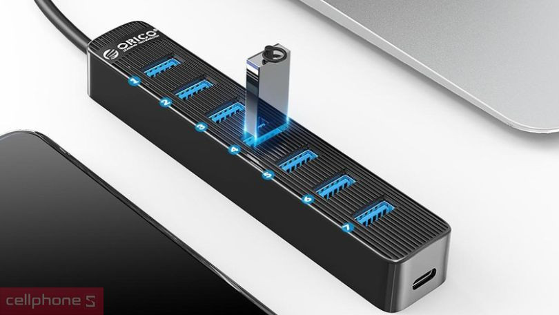 Hub chuyển đổi USB 3.0 Orico TWU3-7A 7 in 1 - Hiện đại, đa nhiệm với 7 cổng 
