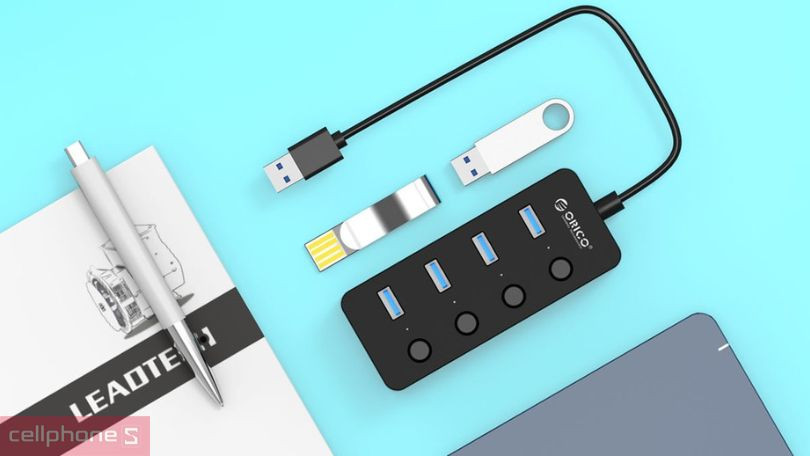 Hub chuyển đổi USB 3.0 Orico W9PH4 4 in 1 - Giải pháp mở rộng kết nối hiệu quả 