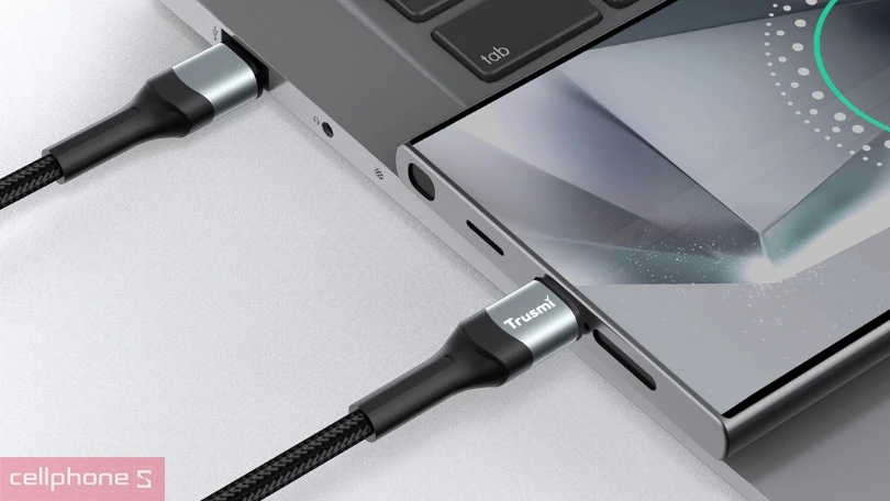 Công suất sạc Type-C To Type-C Trusmi 66W 1.2m