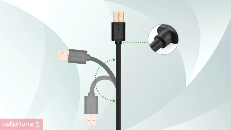 Cáp dữ liệu USB 2.0 Mini USB Ugreen 10385 1.5m - Truyền tải nhanh chóng, thiết kế bền bỉ