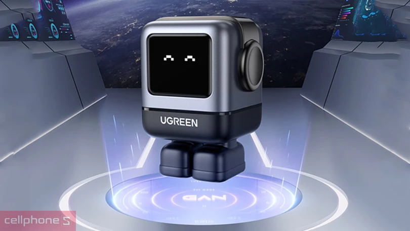 Củ sạc nhanh Ugreen Robot 3 cổng USB-C to USB-A GaN 65W 15579 - Đột phá với khả năng sạc nhanh, an toàn