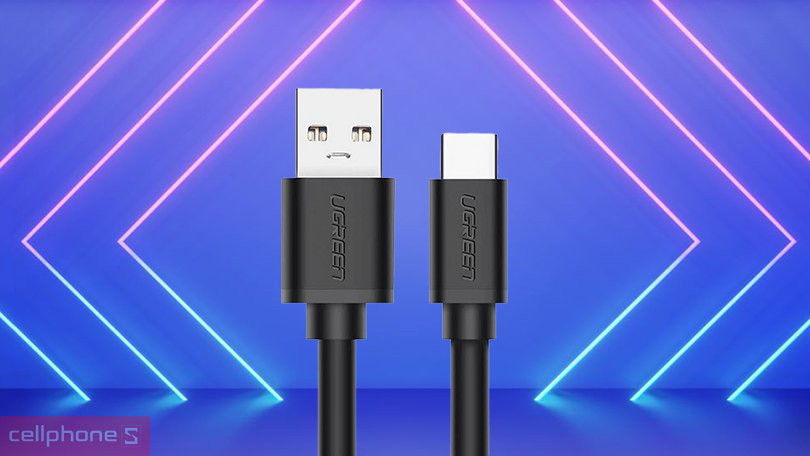 Thiết kế cáp dữ liệu Ugreen USB 3.0 sang Type-C 20883 1.5m