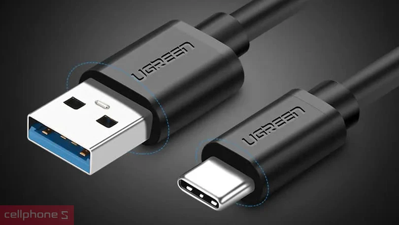 Tốc độ truyền tải của cáp dữ liệu Ugreen USB 3.0 sang Type-C 20883 1.5m