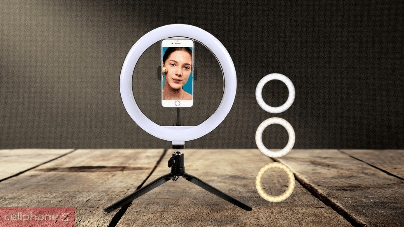 Giá đỡ điện thoại kiêm đèn livestream Haiyuan - Giá đỡ mang đến hiệu ứng ánh sáng bắt mắt