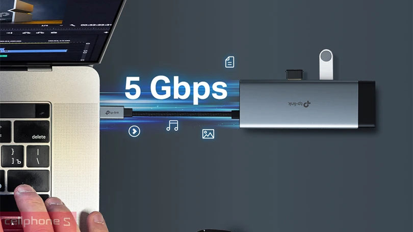 Tốc độ truyền dữ liệu của hub chuyển đổi TP-Link UH6120C Type C 6 in 1