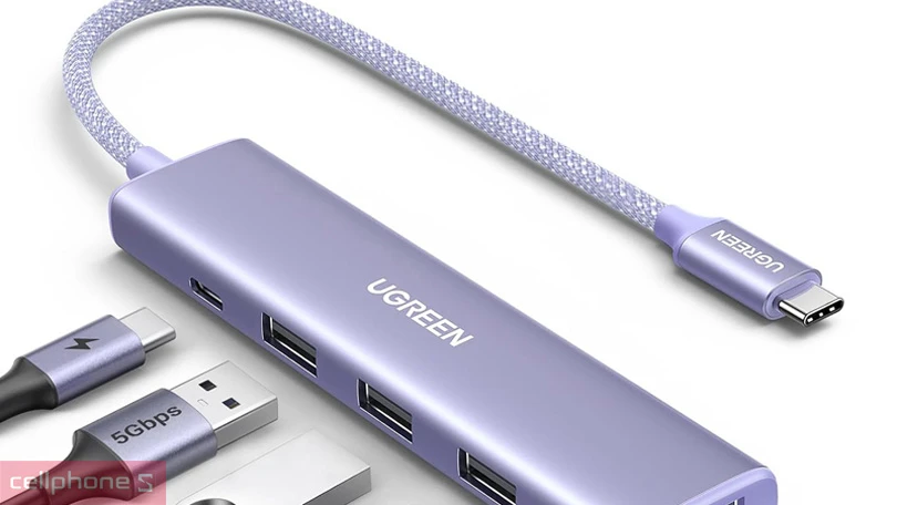 Khả năng kết nối của hub chuyển đổi Ugreen USB-C hub 5 in 1 CM478 35582