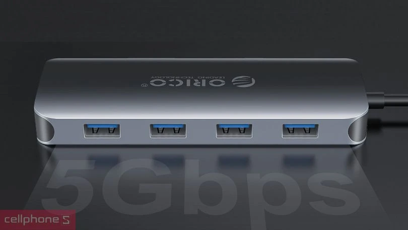 Tốc hộ Hub chuyển đổi USB C Orico MC-U111P-V1-GY PD-100W
